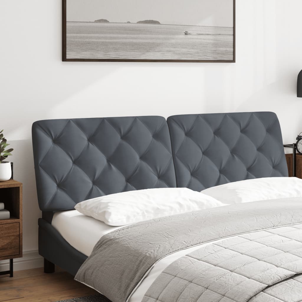 Headboard Cushion Dark Gray 60.2" Velvet