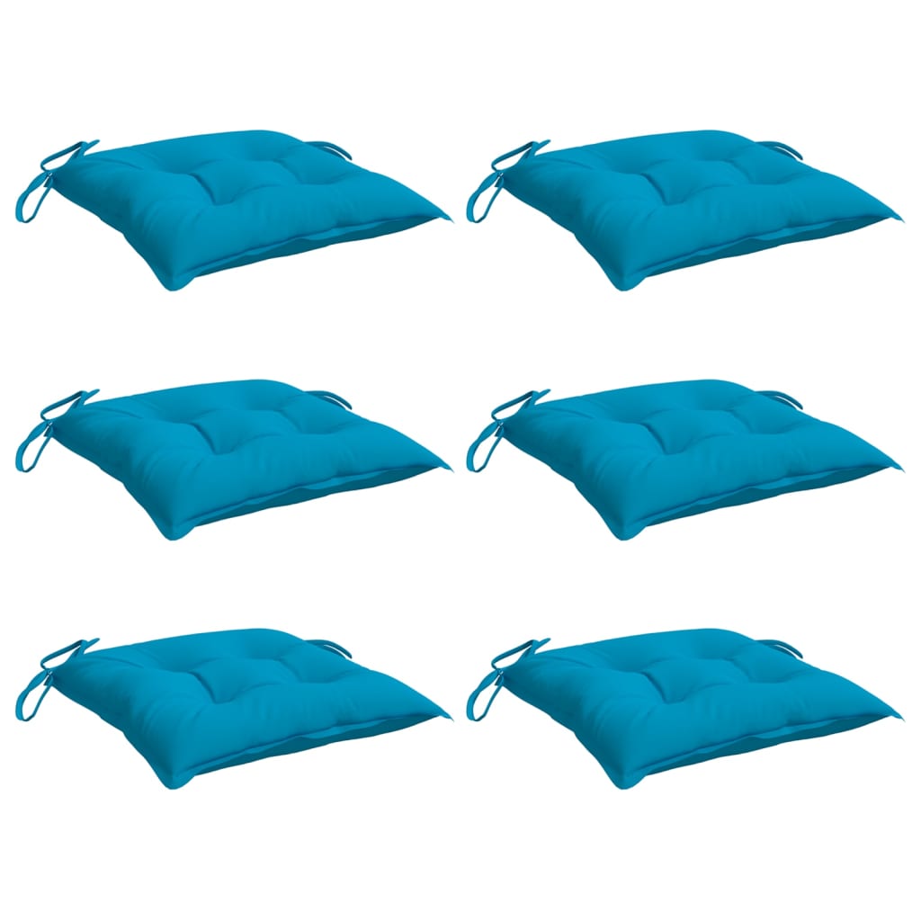 Chair Cushions 6 pcs Light Blue 15.7"x15.7"x2.8" Oxford Fabric