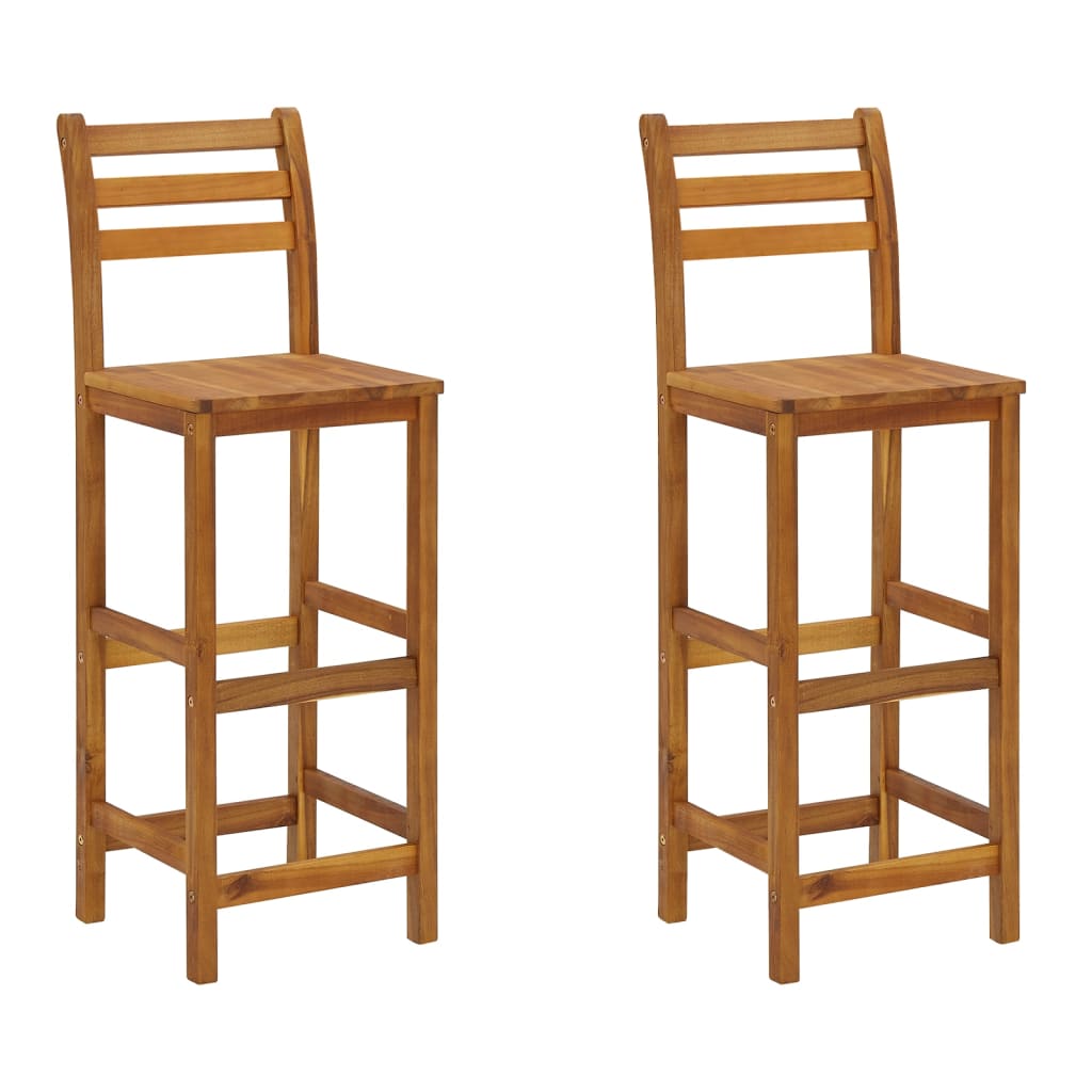 3 Piece Patio Bar Set Solid Wood Acacia