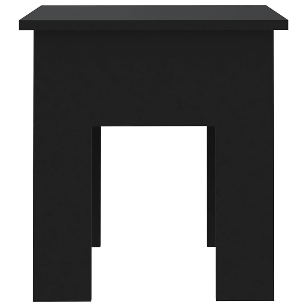 Coffee Table Black 15.7"x15.7"x16.5" Engineered Wood