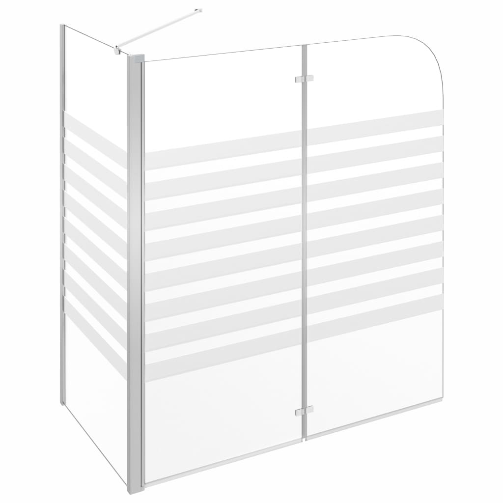 Bath Enclosure 47.2"x26.8"x51.2" Tempered Glass Stripe