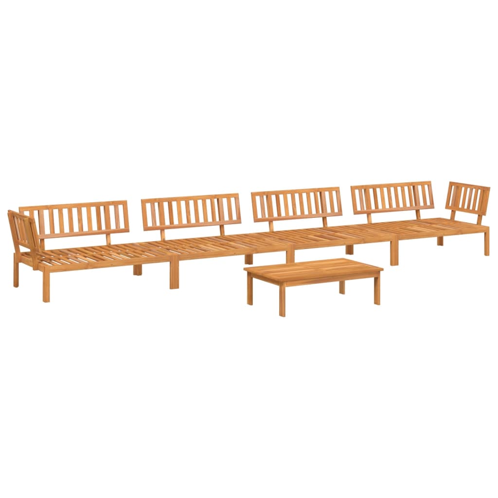 5 Piece Patio Pallet Sofa Set Solid Wood Acacia