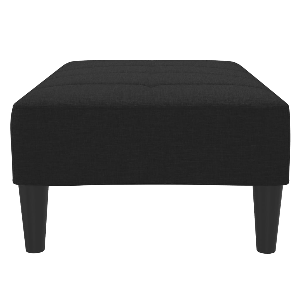 Footstool Black 30.3"x21.7"x12.2" Fabric