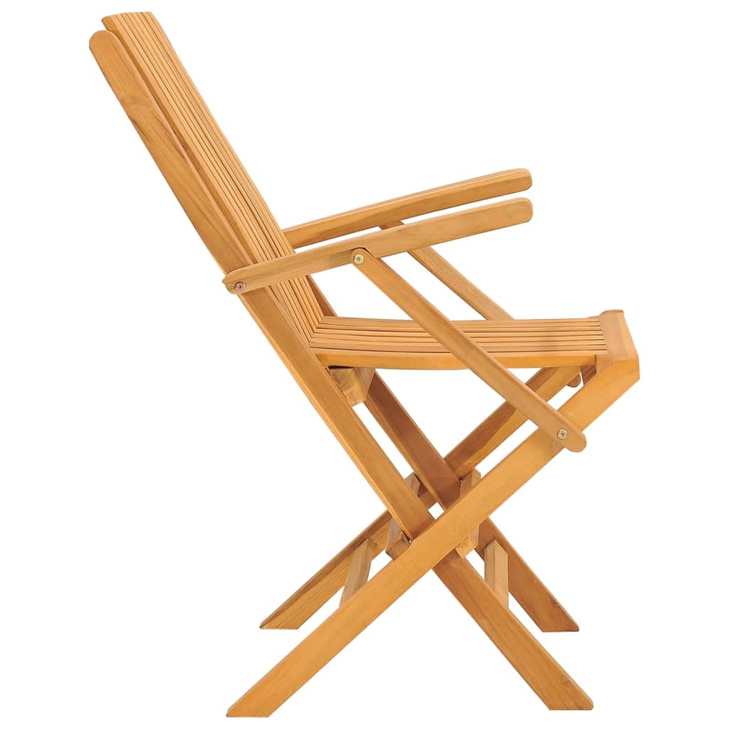 Folding Patio Chairs 2 pcs 24"x26.4"x35.4" Solid Wood Teak