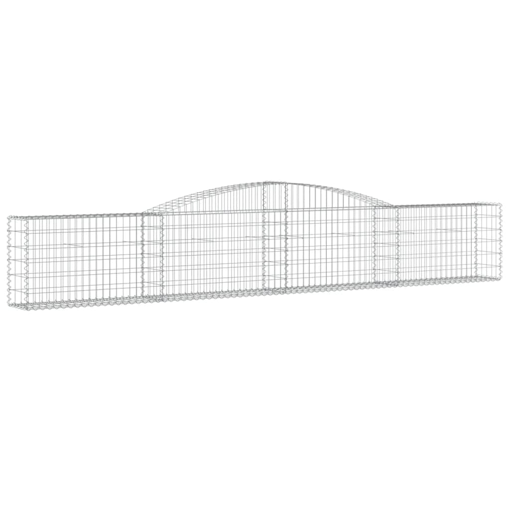 Arched Gabion Baskets 20 pcs 157.5"x11.8"x23.6"/31.5" Galvanized Iron