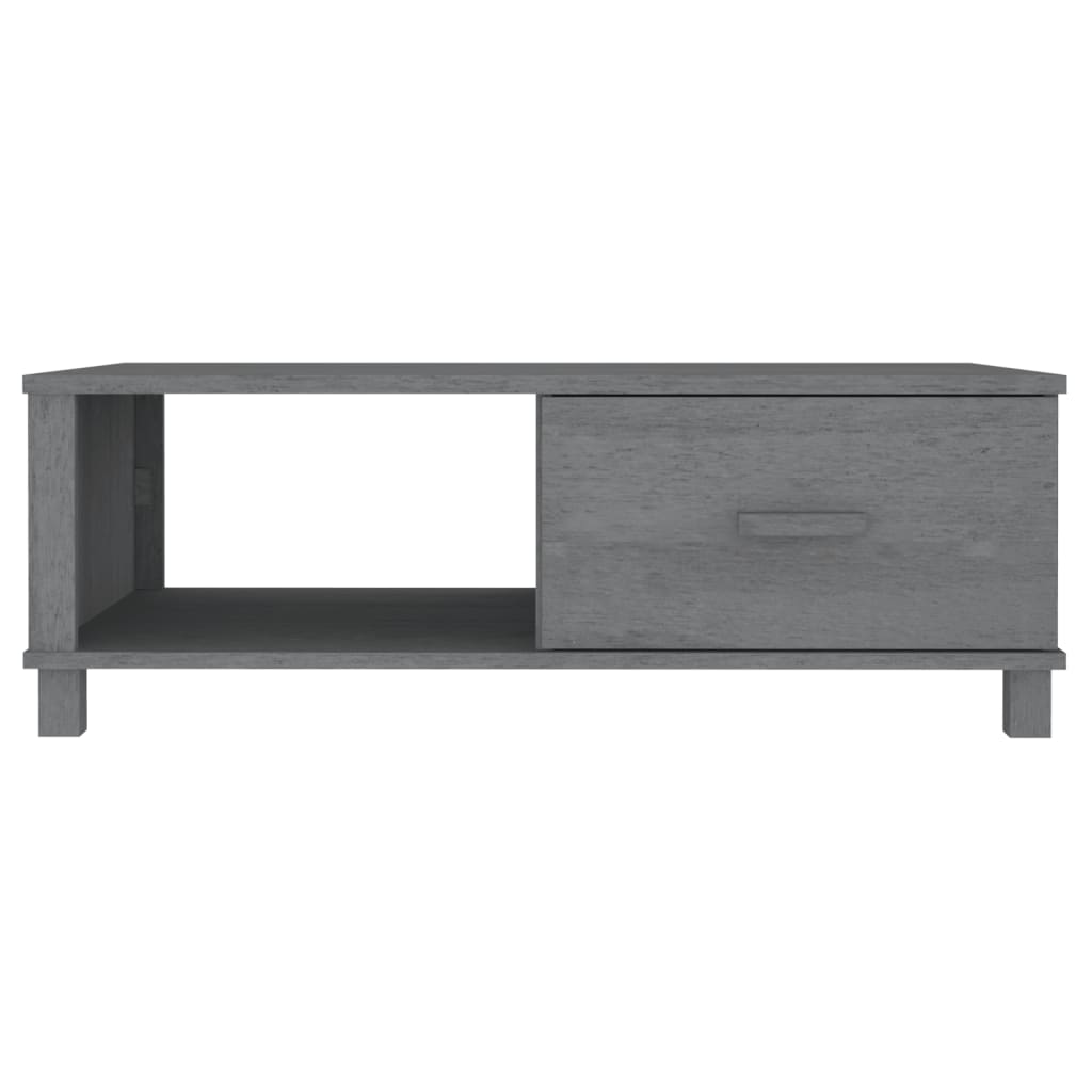 Coffee Table HAMAR Dark Gray 39.4"x21.7"x13.8" Solid Wood Pine