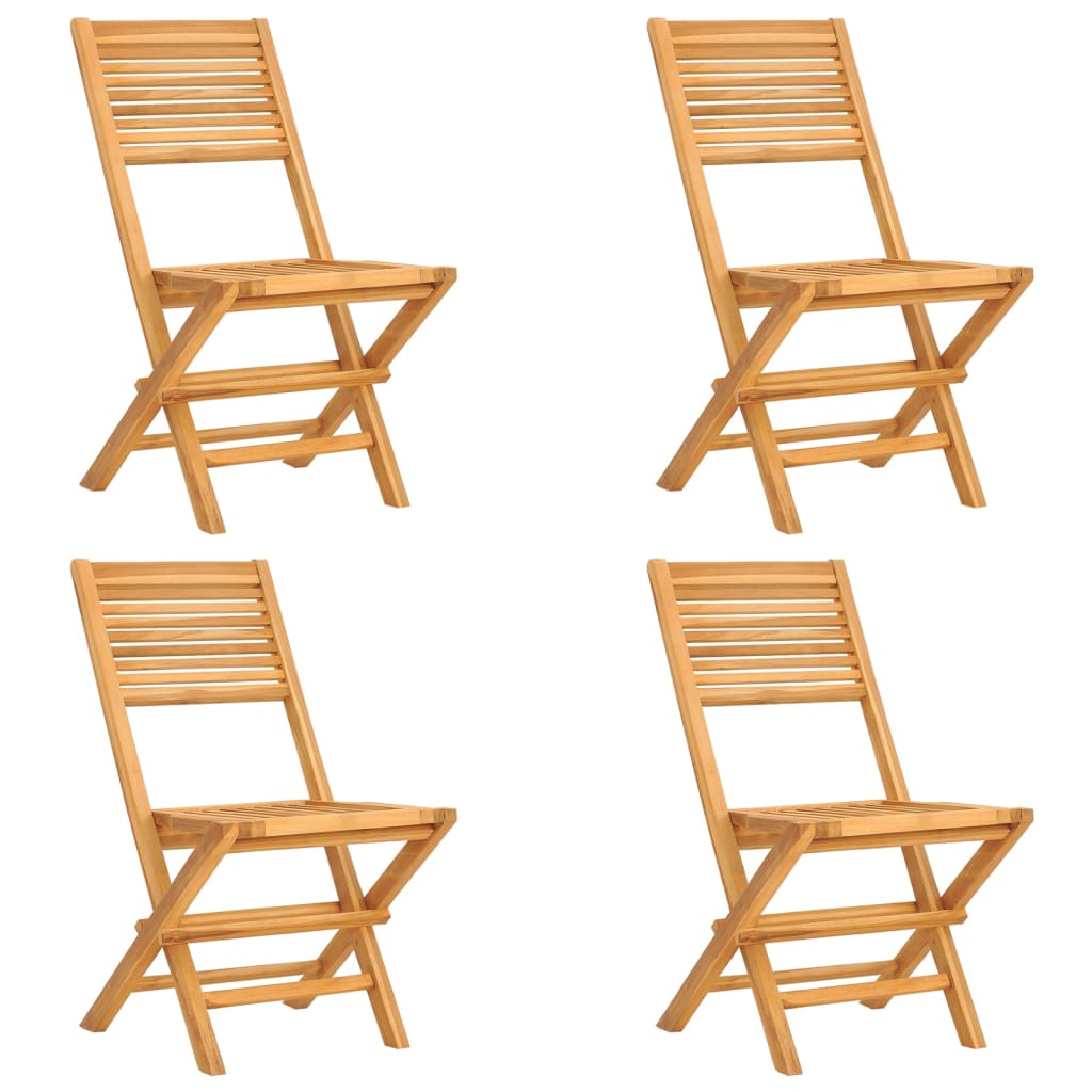 Folding Patio Chairs 4 pcs 18.5"x24.4"x35.4" Solid Wood Teak