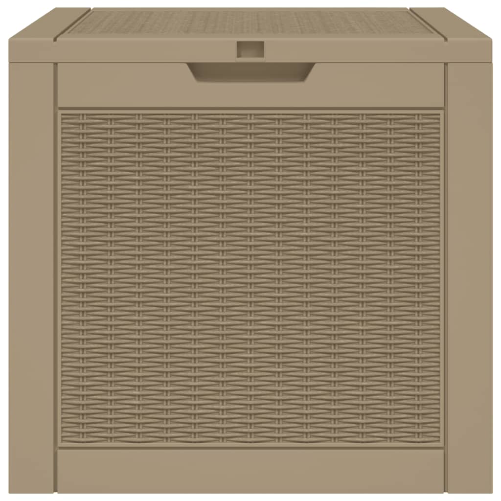 Patio Storage Box Light Brown 21.9"x16.9"x20.9" Polypropylene