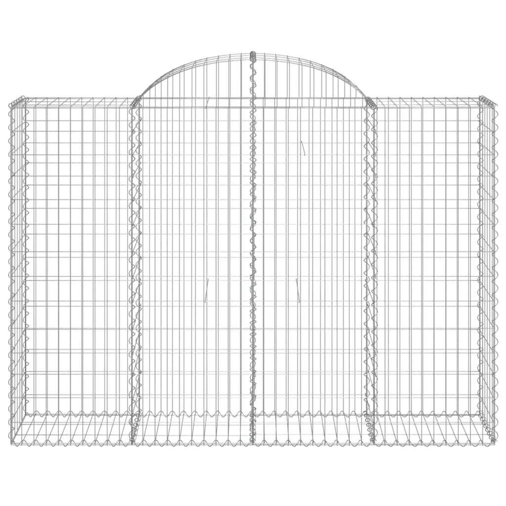 Arched Gabion Baskets 18 pcs 78.7"x19.7"x55.1"/63" Galvanized Iron