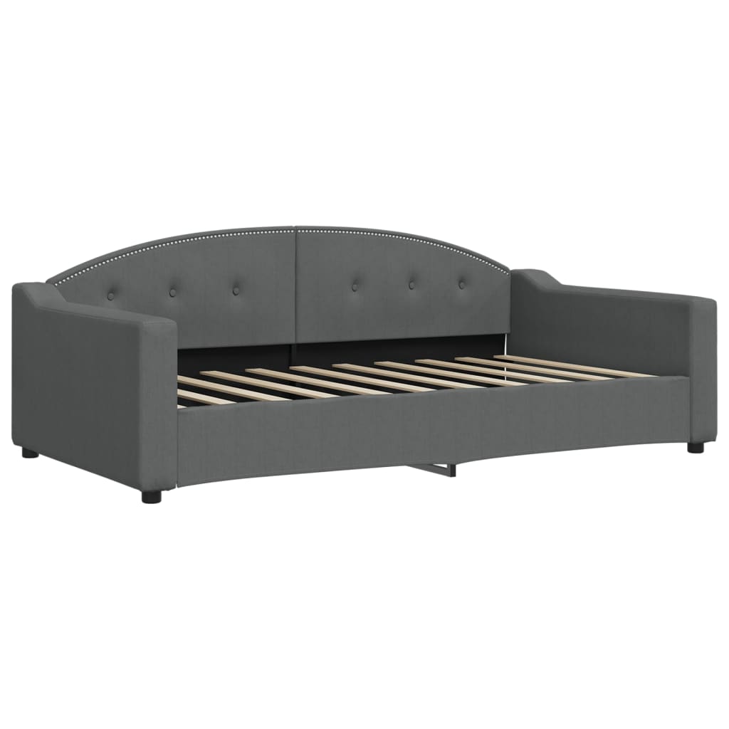 Daybed with Trundle without Mattress Dark Gray 39.4"x74.8"