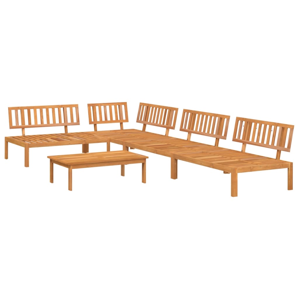 5 Piece Patio Pallet Sofa Set Solid Wood Acacia