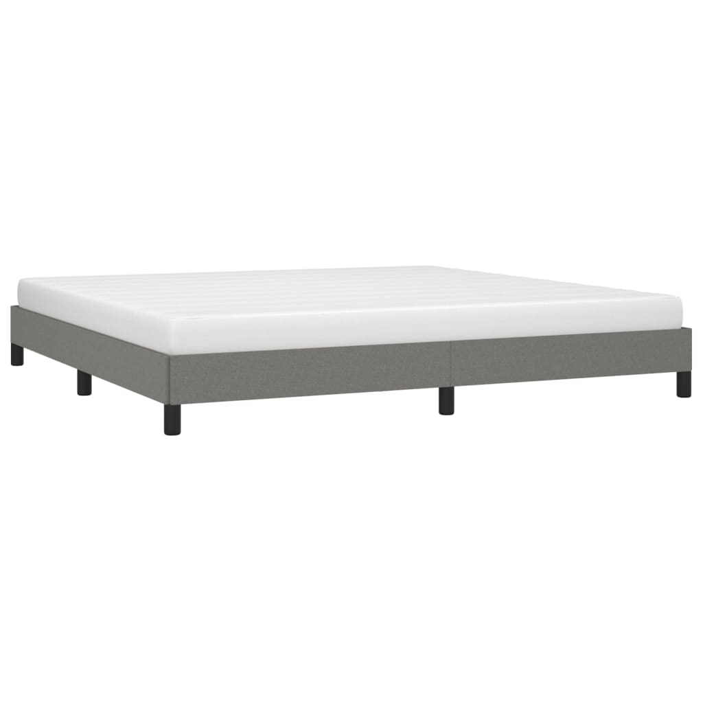 Bed Frame without Mattress Dark Gray 76"x79.9" King Fabric