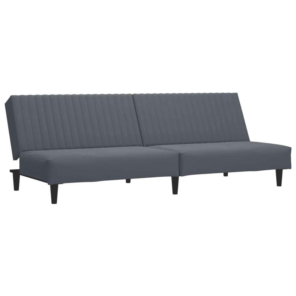 2 Piece Sofa Set Dark Gray Velvet