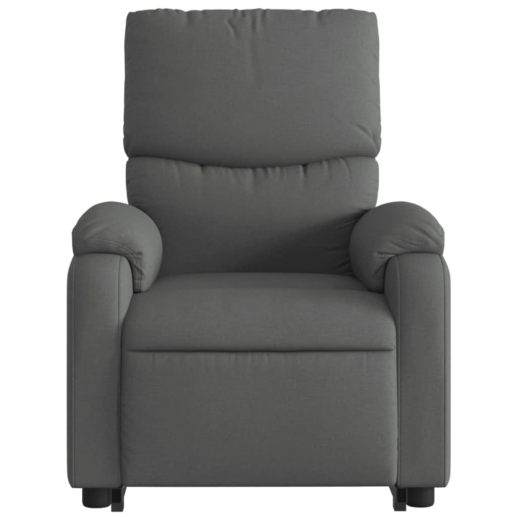 Electric Stand up Massage Recliner Chair Dark Gray Fabric