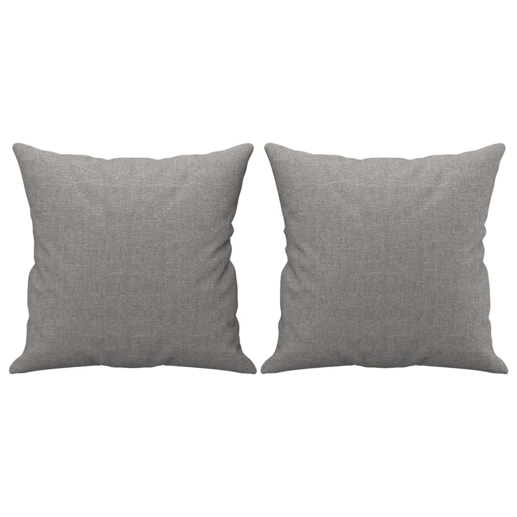 Throw Pillows 2 pcs Light Gray 15.7"x15.7" Fabric