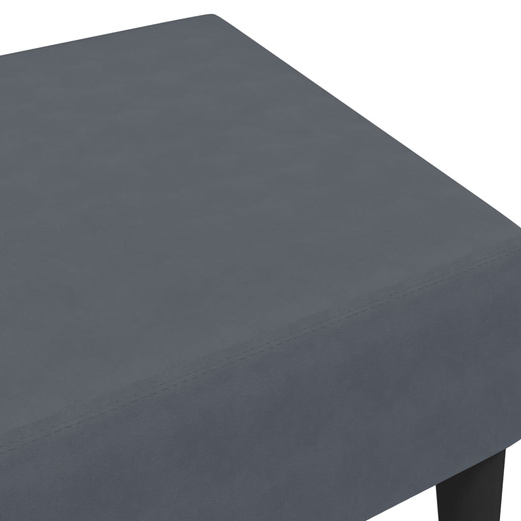 Footstool Dark Gray 30.3"x21.7"x12.2" Velvet