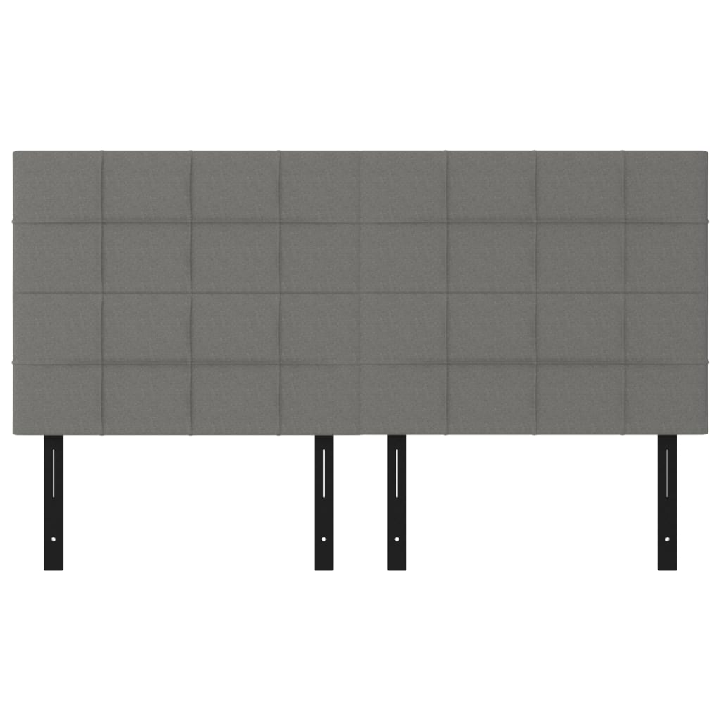 Headboards 4 pcs Dark Gray 39.4"x2"x30.7"/34.6" Fabric