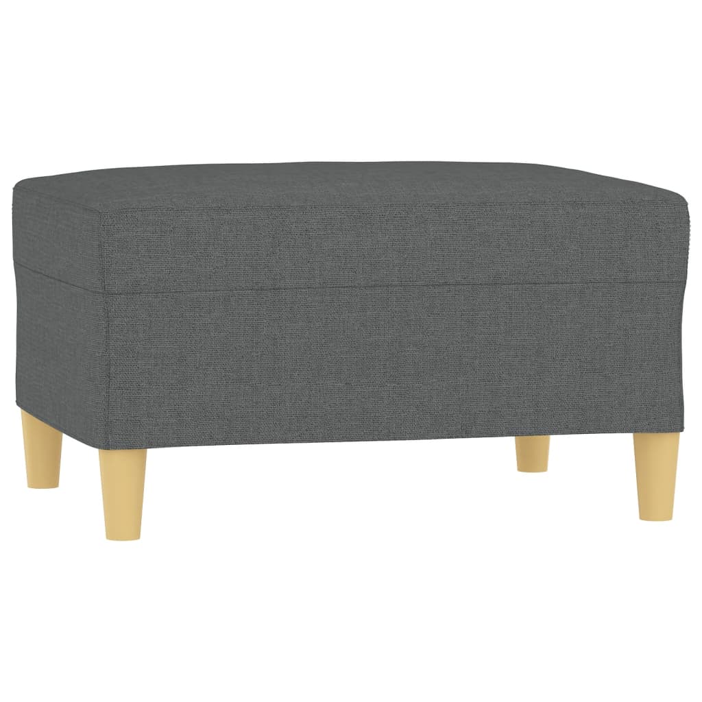 Footstool Dark Gray 27.6"x21.7"x16.1" Fabric