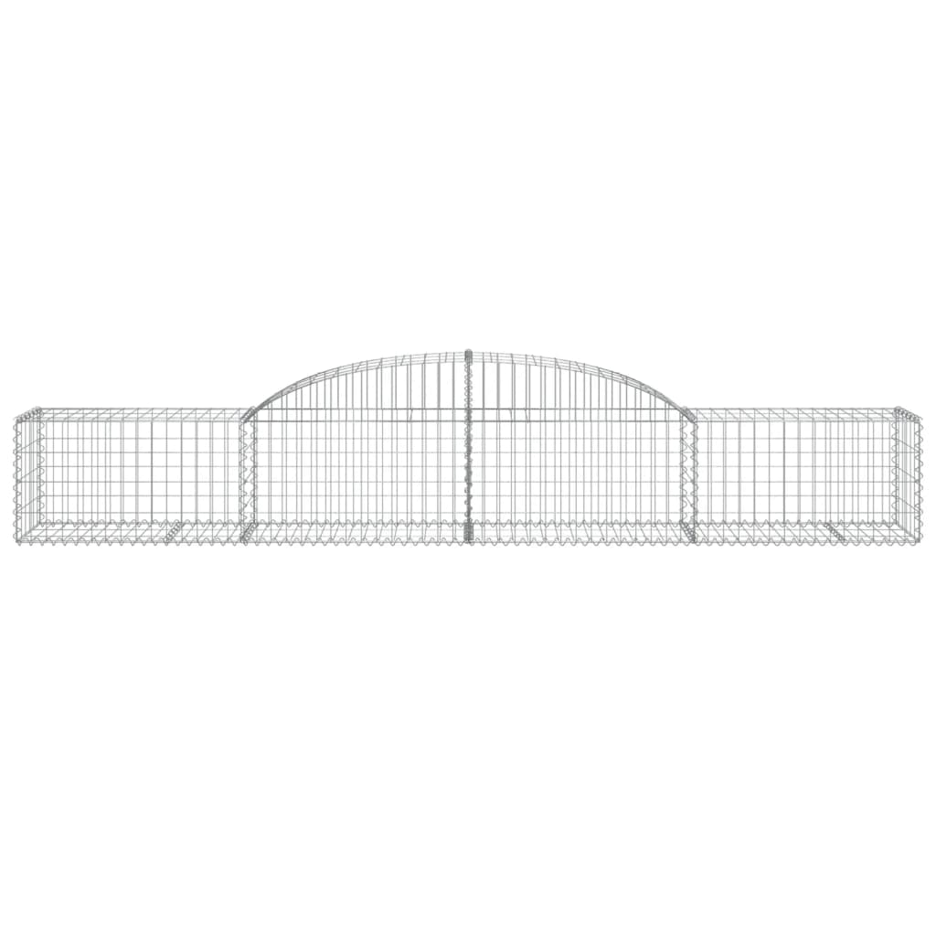 Arched Gabion Baskets 25 pcs 118.1"x19.7"x15.7"/23.6" Galvanized Iron