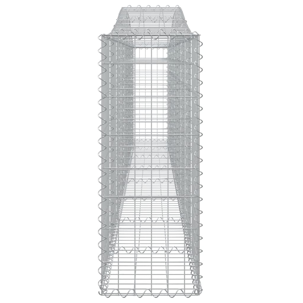 Arched Gabion Baskets 5 pcs 157.5"x11.8"x31.5"/39.4" Galvanized Iron