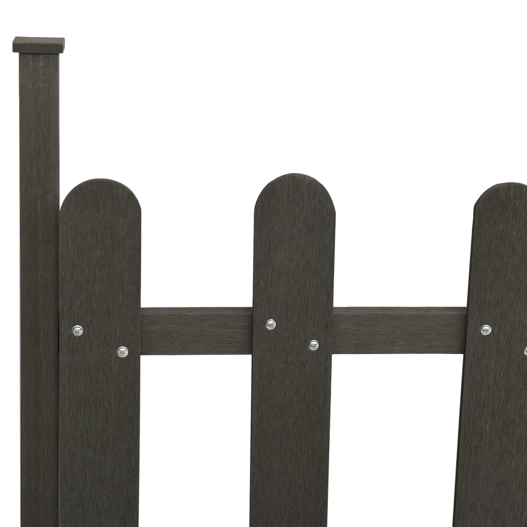 Picket Fence with Posts 3 pcs WPC 241.7"x31.5"