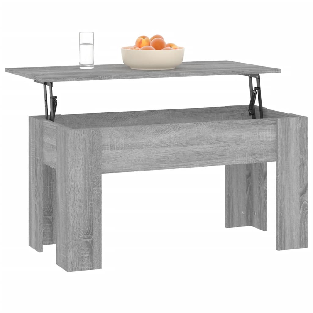 Coffee Table Gray Sonoma 39.8"x19.3"x20.5" Engineered Wood