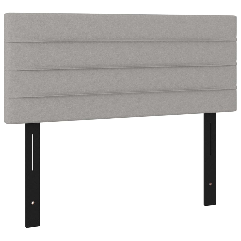 Headboard Light Gray 39.4"x2"x30.7"/34.6" Fabric