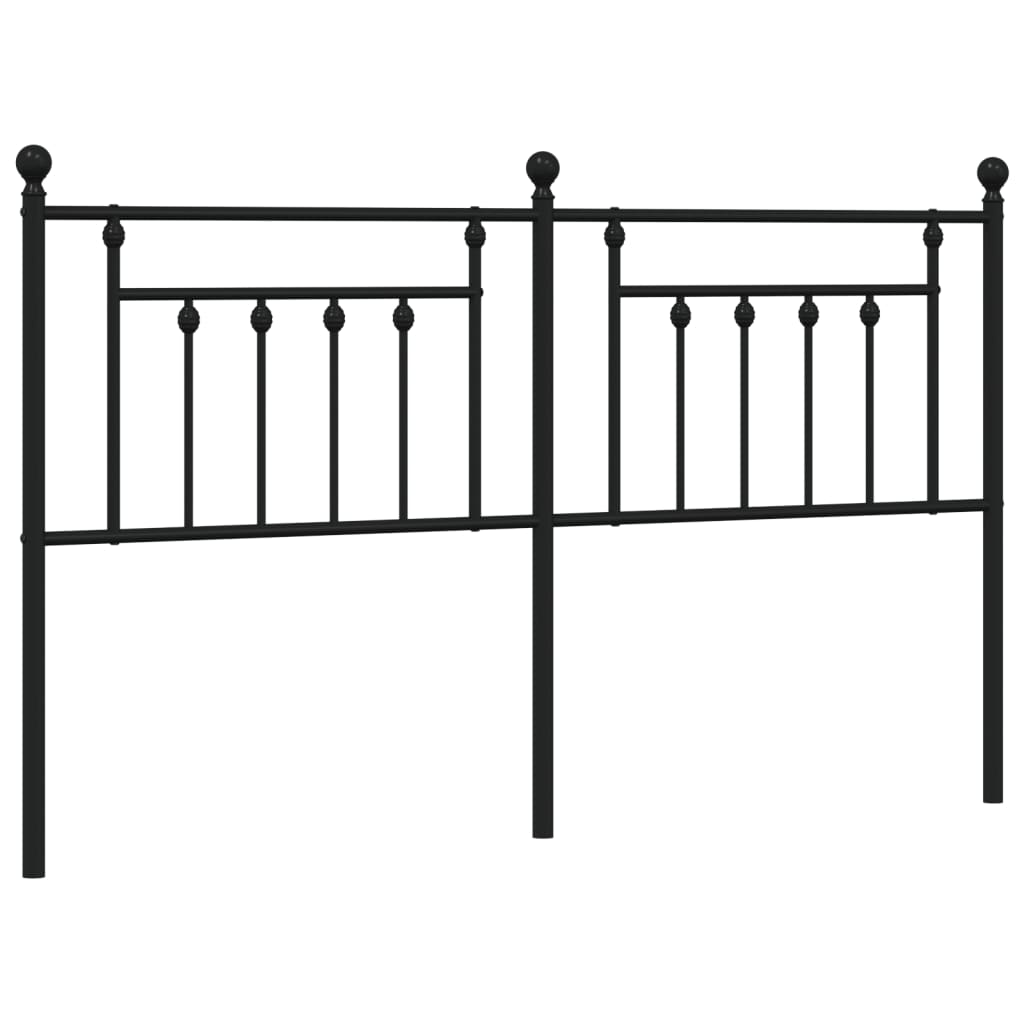 Metal Headboard Black 70.9"