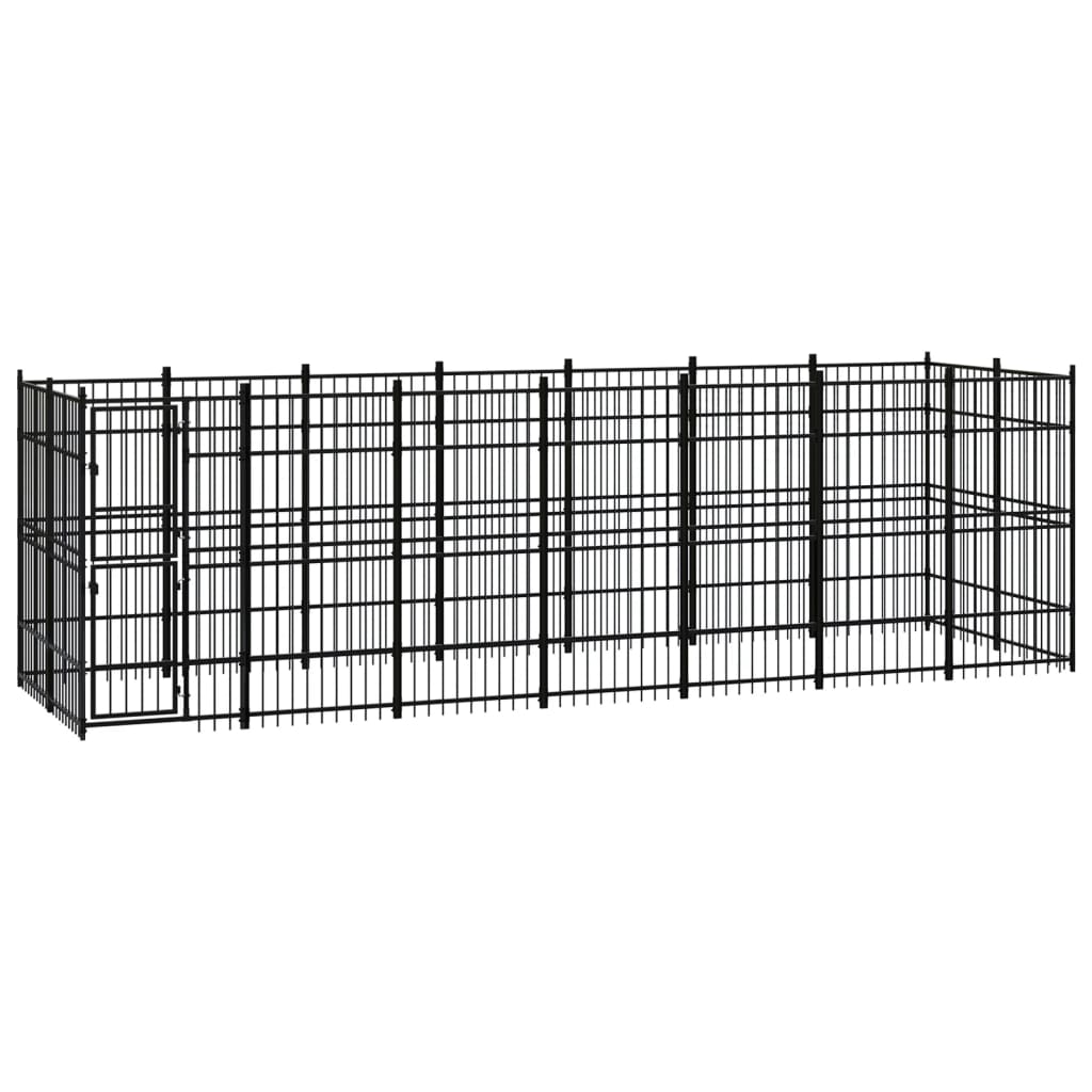 Outdoor Dog Kennel Steel 138.9 ft��