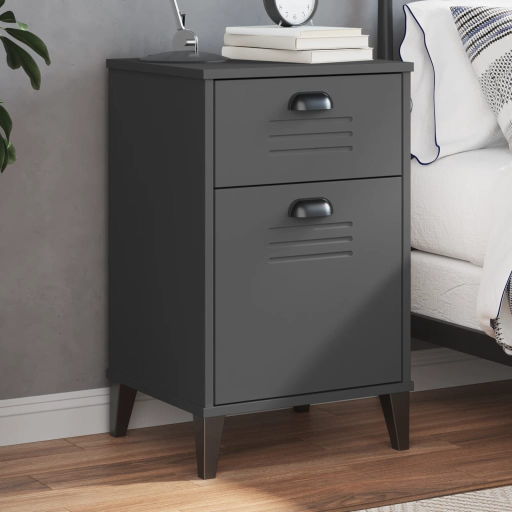 Bedside Cabinet VIKEN Black Engineered Wood