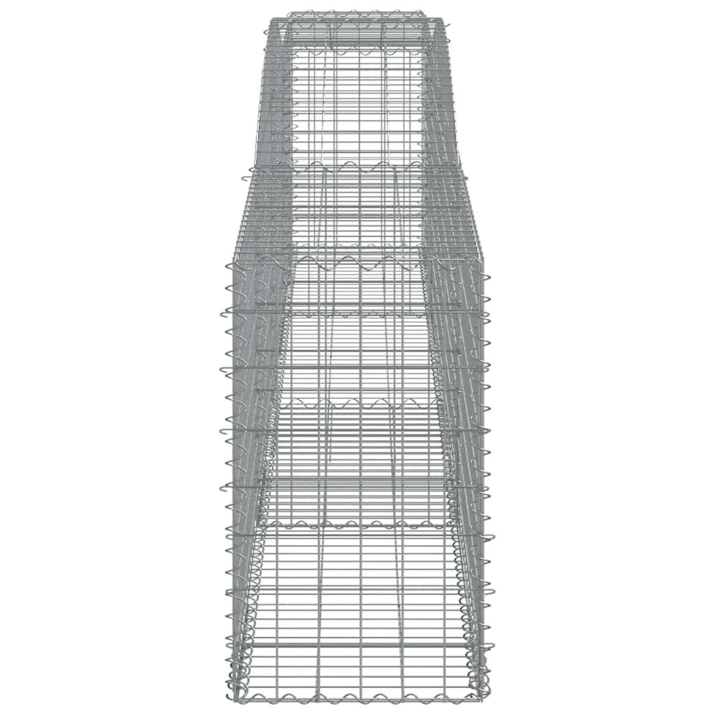 Arched Gabion Baskets 4 pcs 157.5"x19.7"x31.5"/39.4" Galvanized Iron