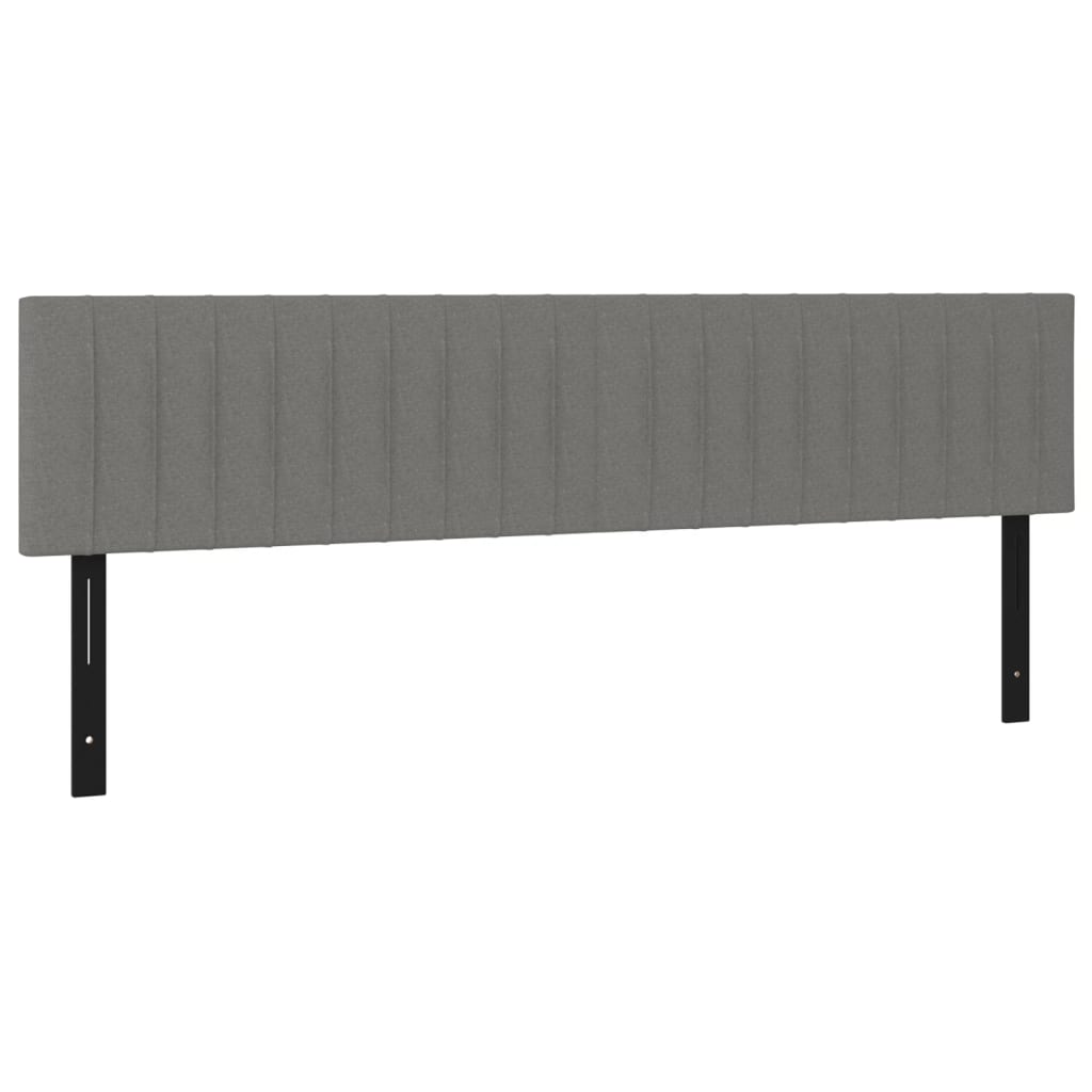 LED Headboard Dark Gray 78.7"x2"x30.7"/34.6" Fabric