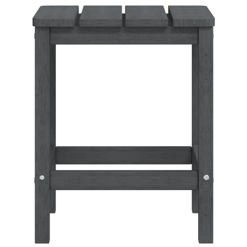 Patio Adirondack Chair with Footstool & Table HDPE Anthracite