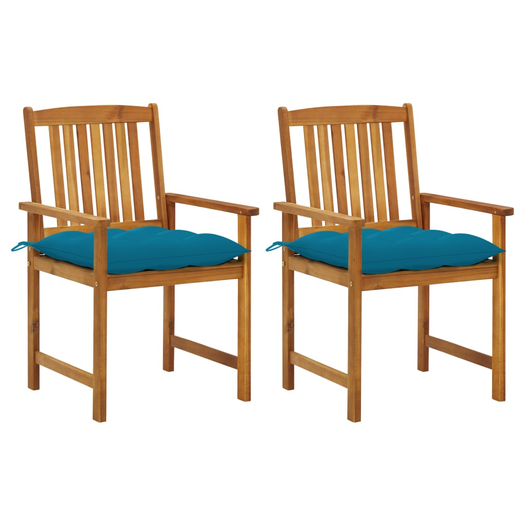 Patio Chairs with Cushions 6 pcs Solid Acacia Wood