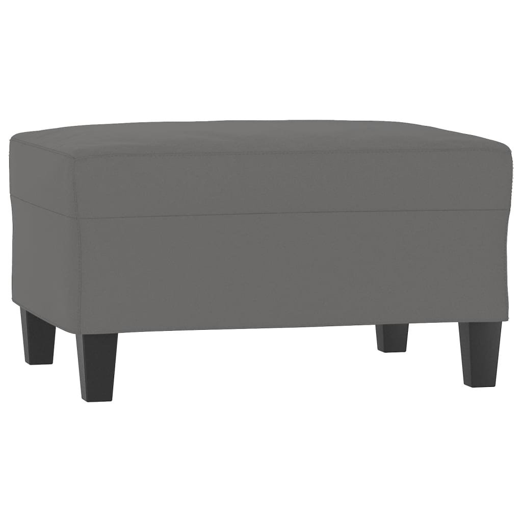 Footstool Dark Gray 27.6"x21.7"x16.1" Microfiber Fabric