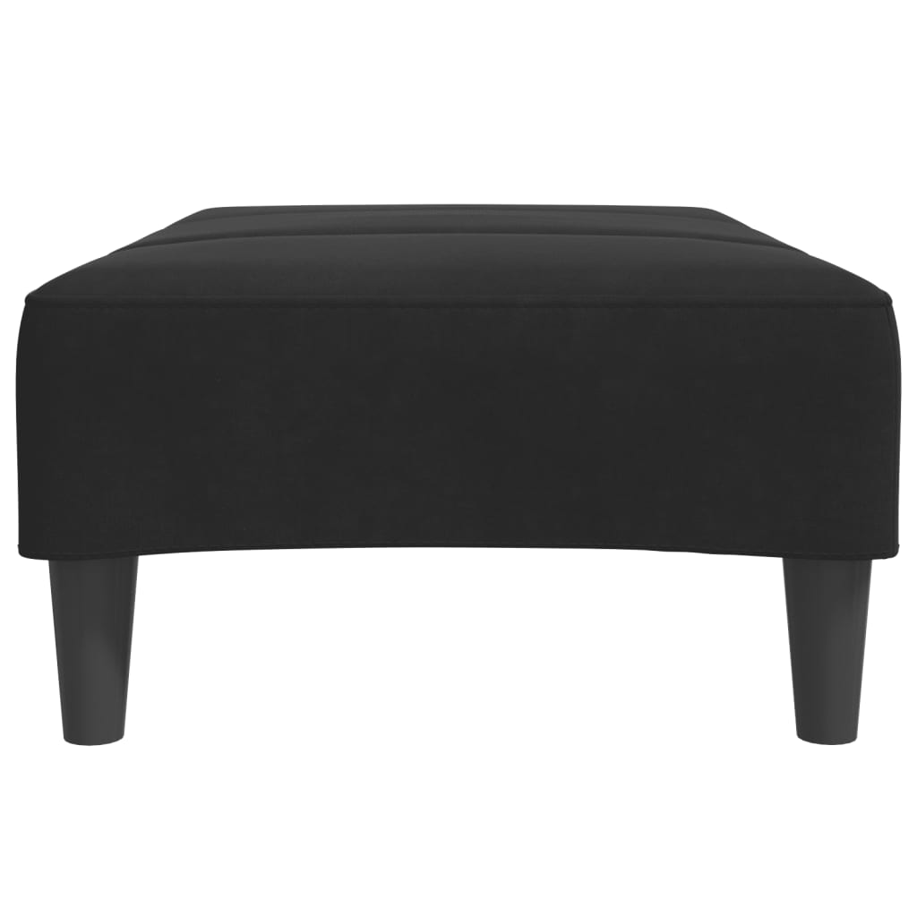 Footstool Black 30.3"x21.7"x12.2" Velvet