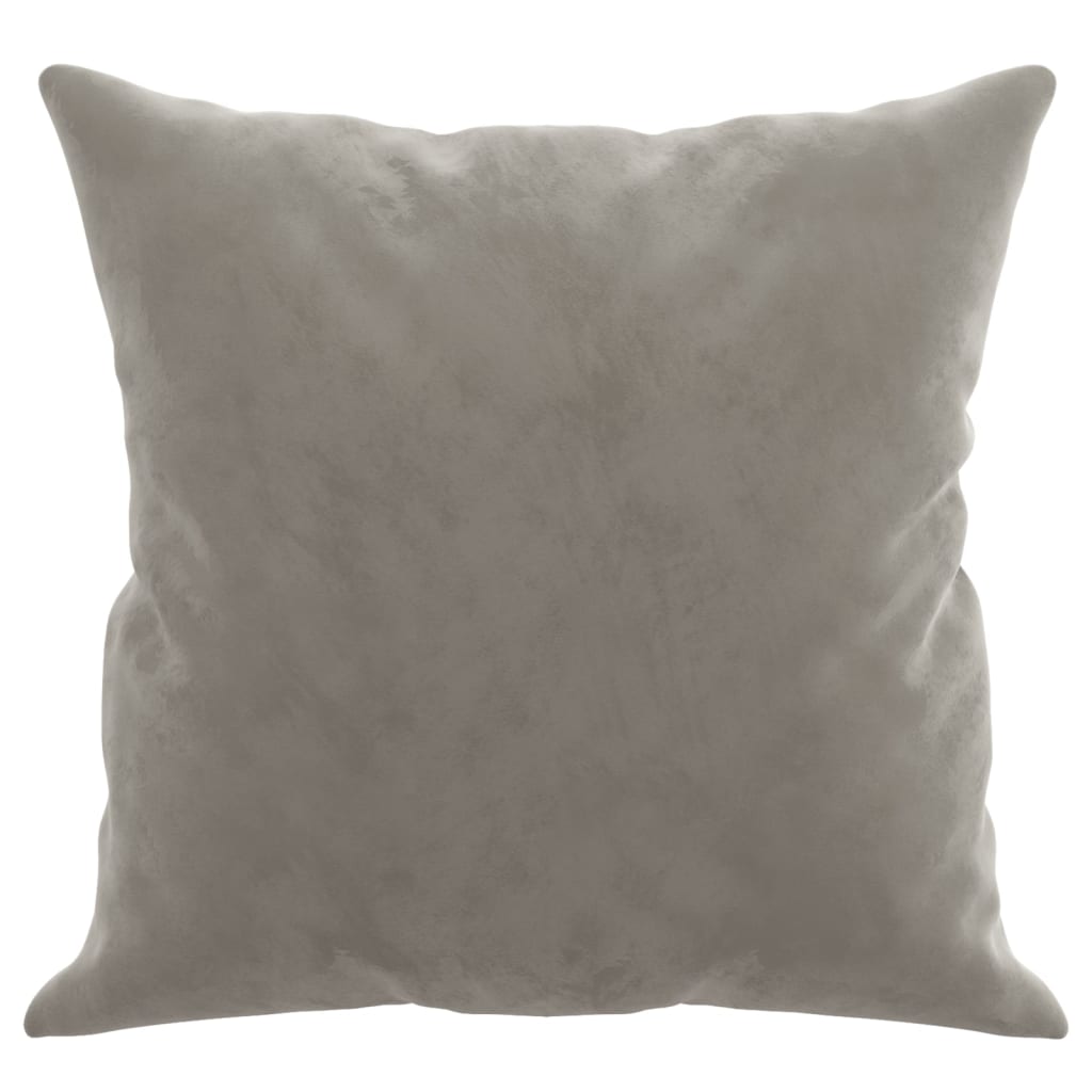 Throw Pillows 2 pcs Light Gray 15.7"x15.7" Velvet