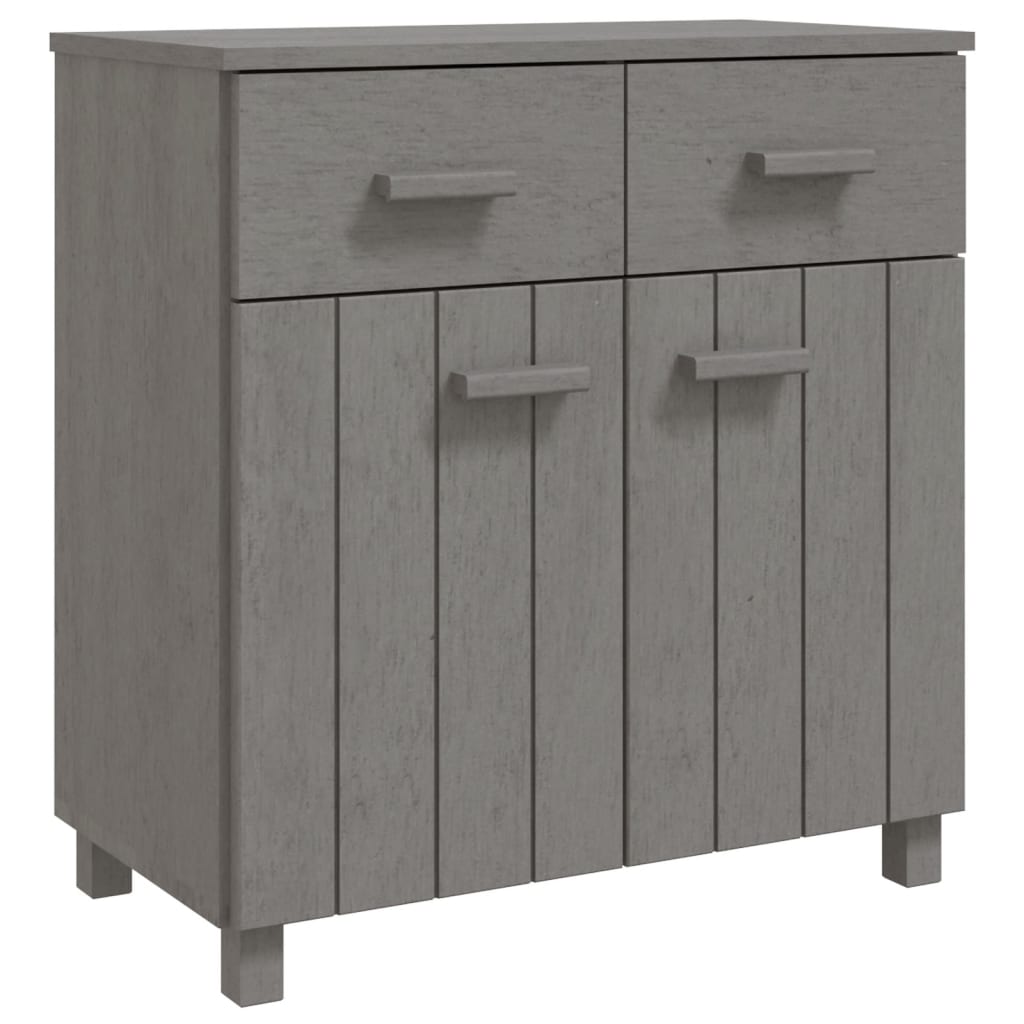 Sideboard HAMAR Light Gray 31.1"x15.7"x31.5" Solid Wood Pine