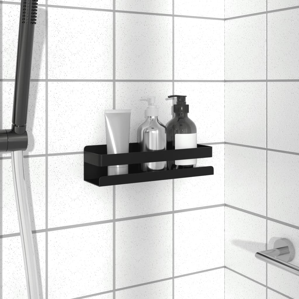 Shower Shelf Matt Black 9.1"x2.6"x2.4" Brushed 304 Stainless Steel