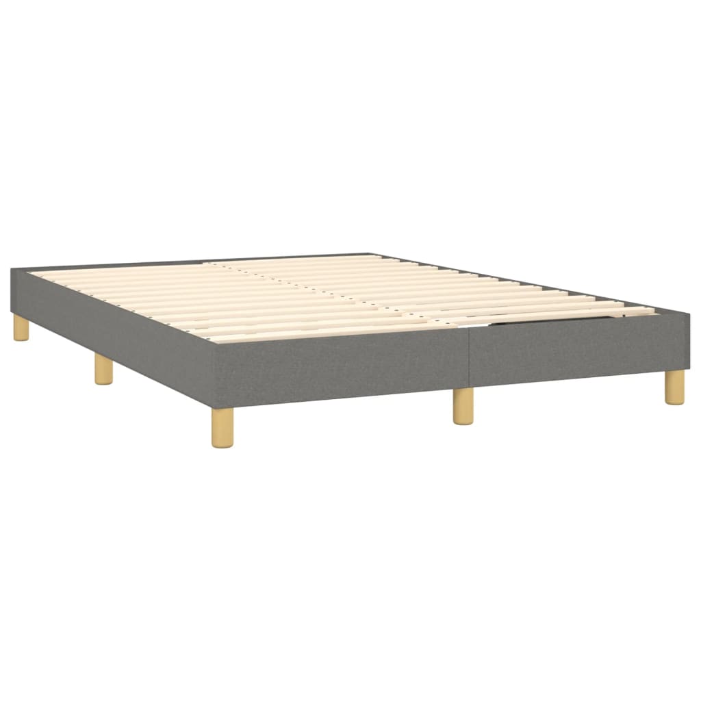 Bed Frame without Mattress Dark Gray Queen Fabric (US Only)