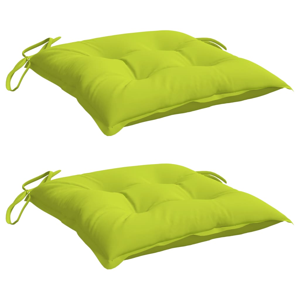 Pallet Cushions 2 pcs Bright Green 19.7"x19.7"x2.8" Oxford Fabric