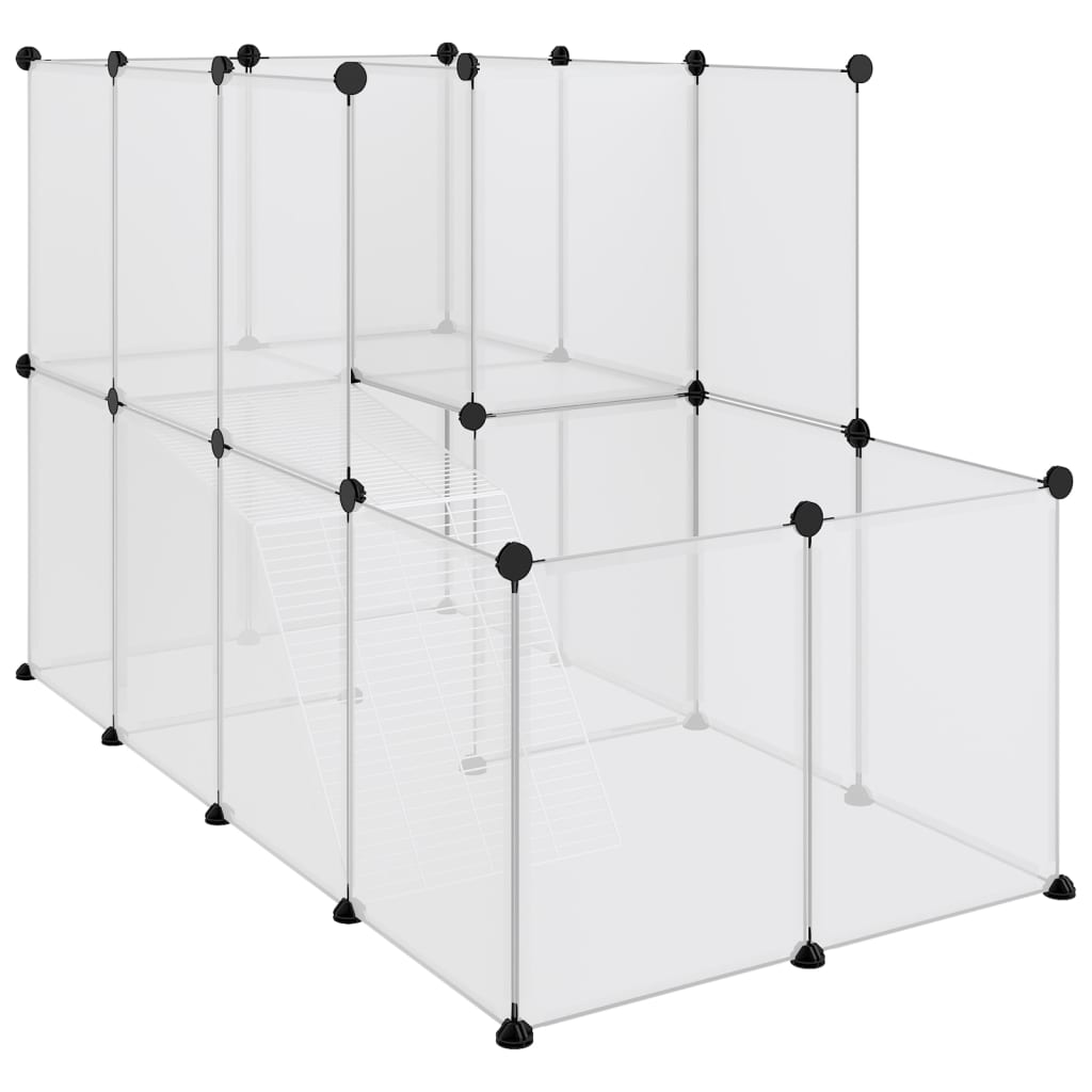 Small Animal Cage Transparent 55.9"x29.1"x36.6" PP and Steel