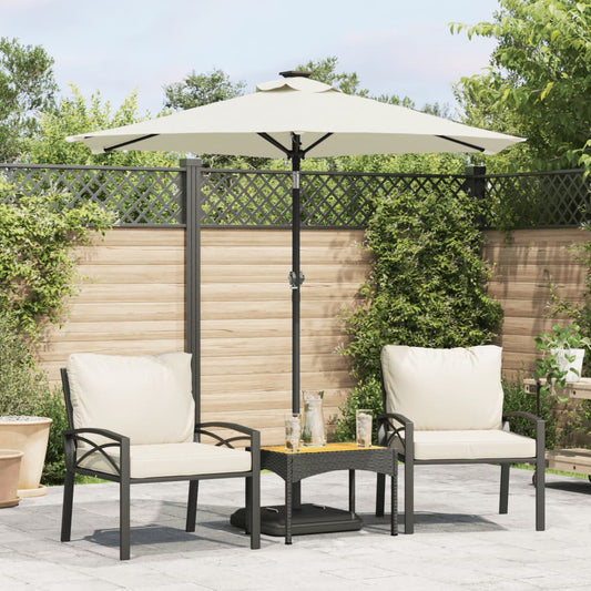 Garden Parasol with Steel Pole White 88.6"x88.6"x83.5"