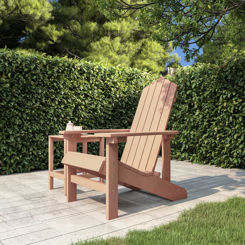 Patio Adirondack Chairs with Table HDPE Anthracite