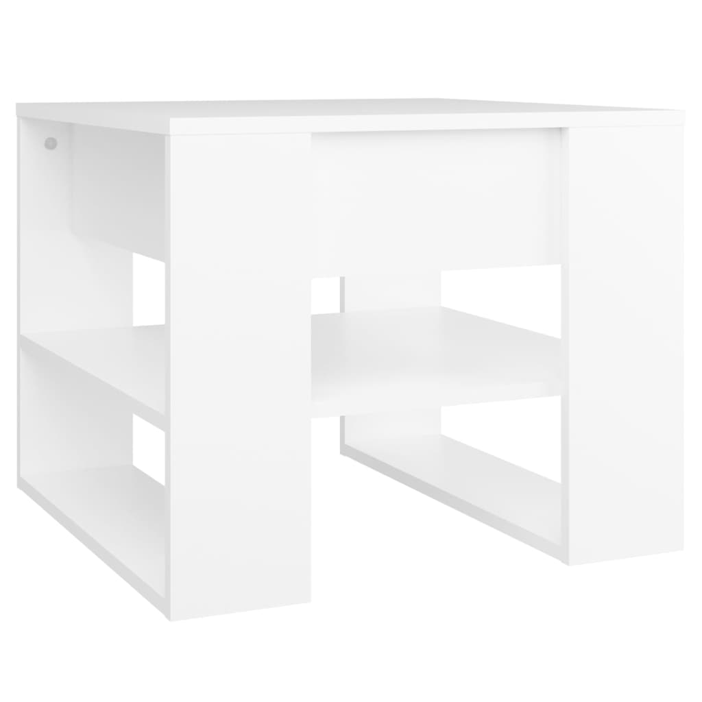 Coffee Table White 21.9"x21.7"x17.7" Engineered Wood