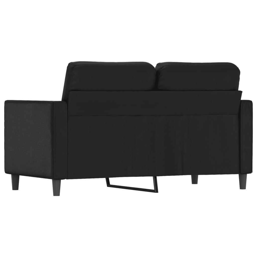 2-Seater Sofa Black 47.2" Faux Leather