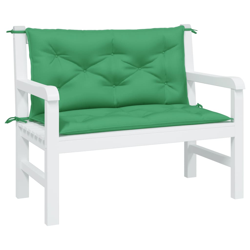 Garden Bench Cushion Green 39.4"x(19.7"+19.7")x2.8" Oxford Fabric