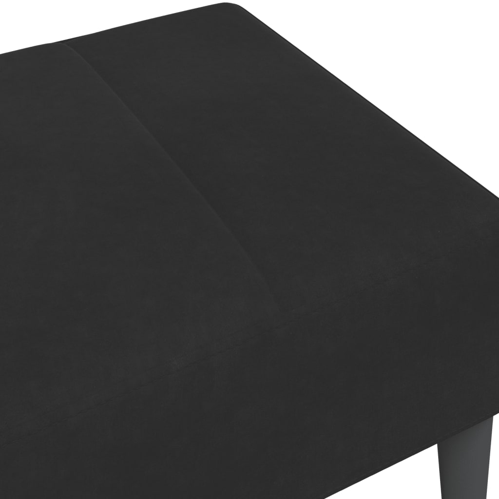 Footstool Black 30.3"x21.7"x12.2" Velvet