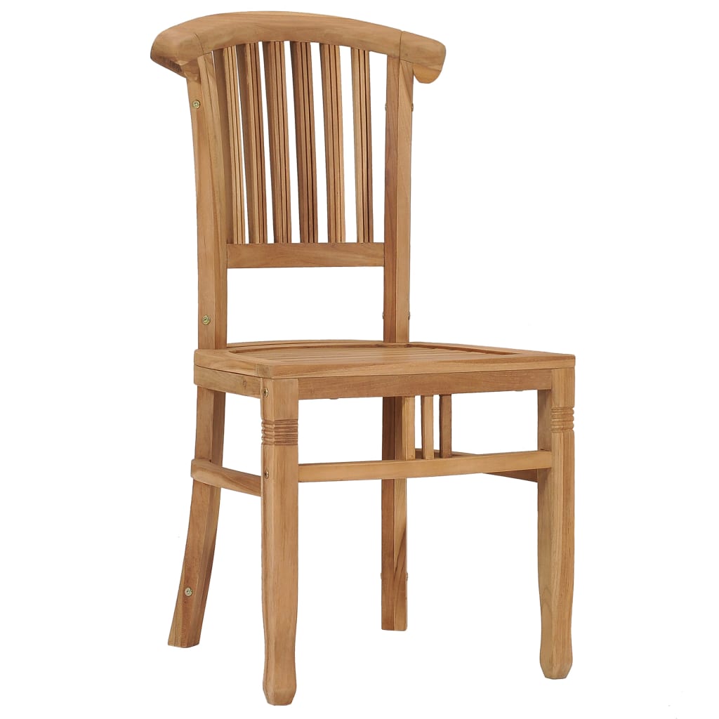 Patio Chairs 2 pcs Solid Teak Wood