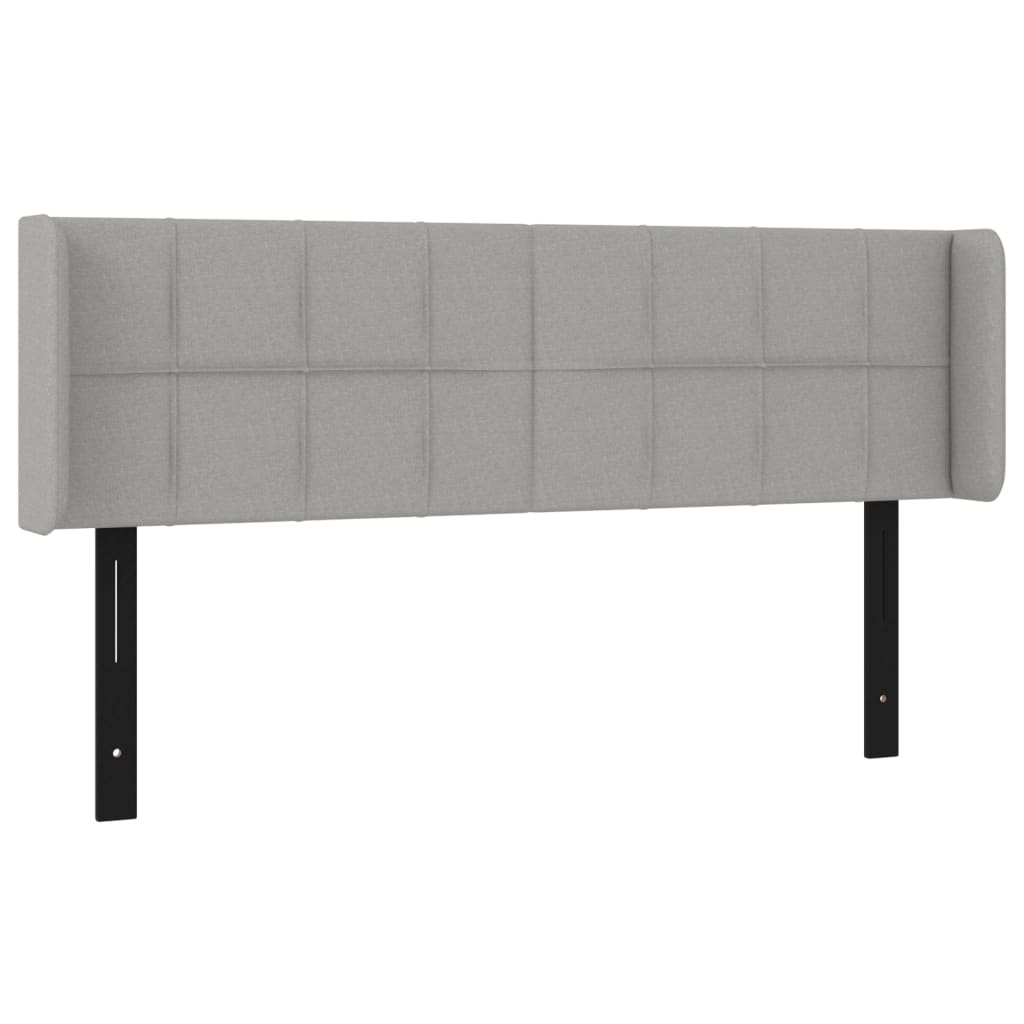 LED Headboard Light Gray 57.9"x6.3"x30.7"/34.6" Fabric